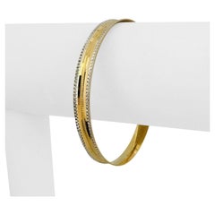 Bracciale bicolore in oro giallo e bianco massiccio 22 carati