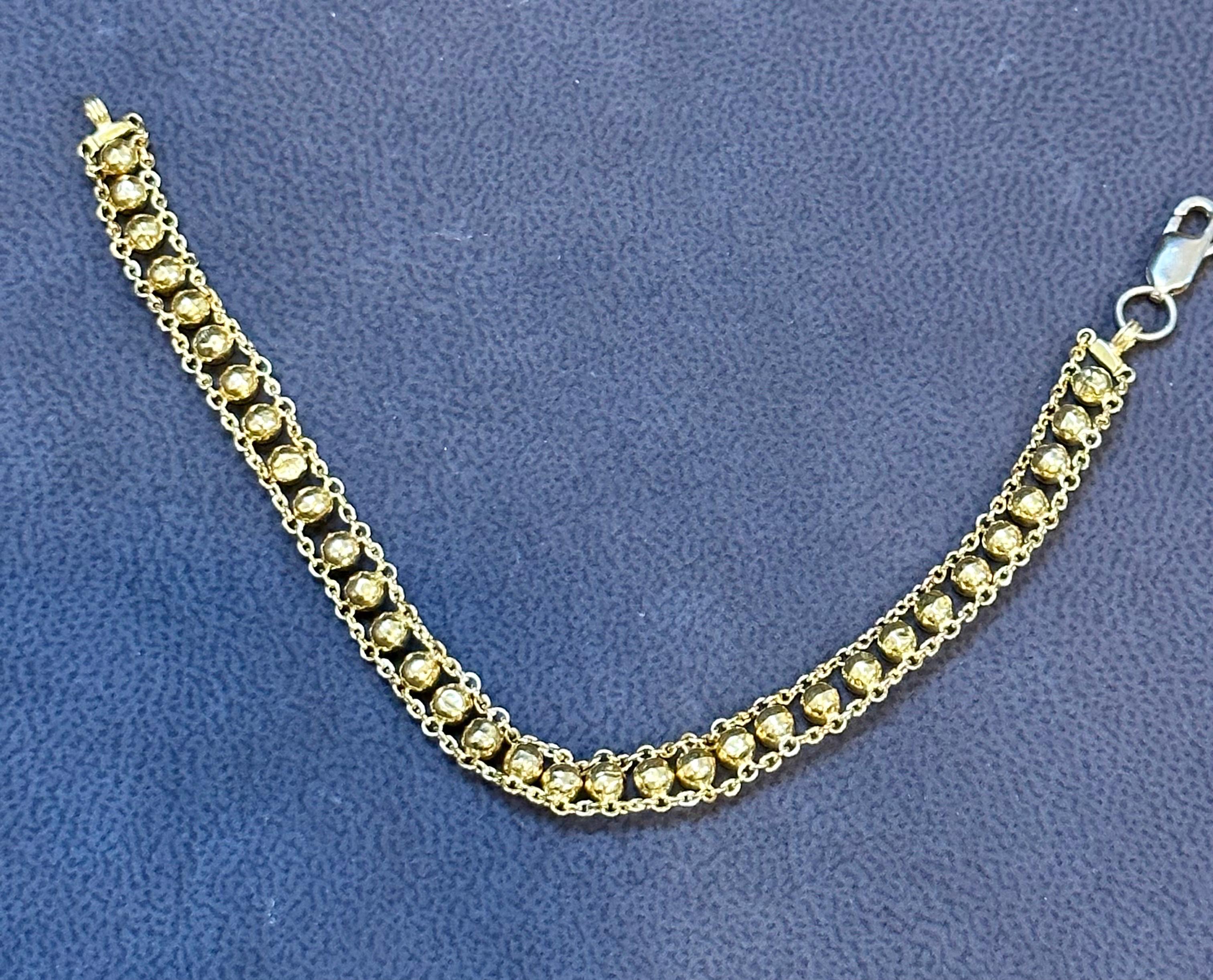 22 Karat Yellow Gold 7.7 Gm Link Bracelet Unisex In Excellent Condition For Sale In New York, NY