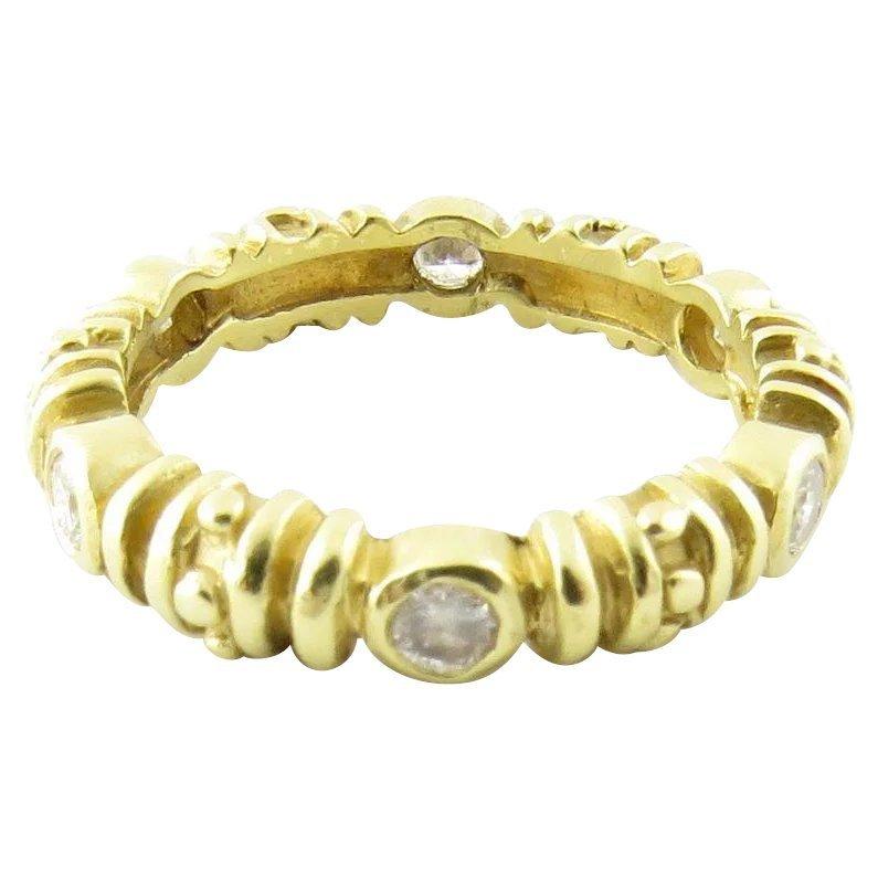 22 Karat Yellow Gold and Diamond Ring