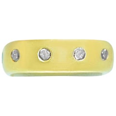 Fascia in oro giallo 22 carati con diamanti