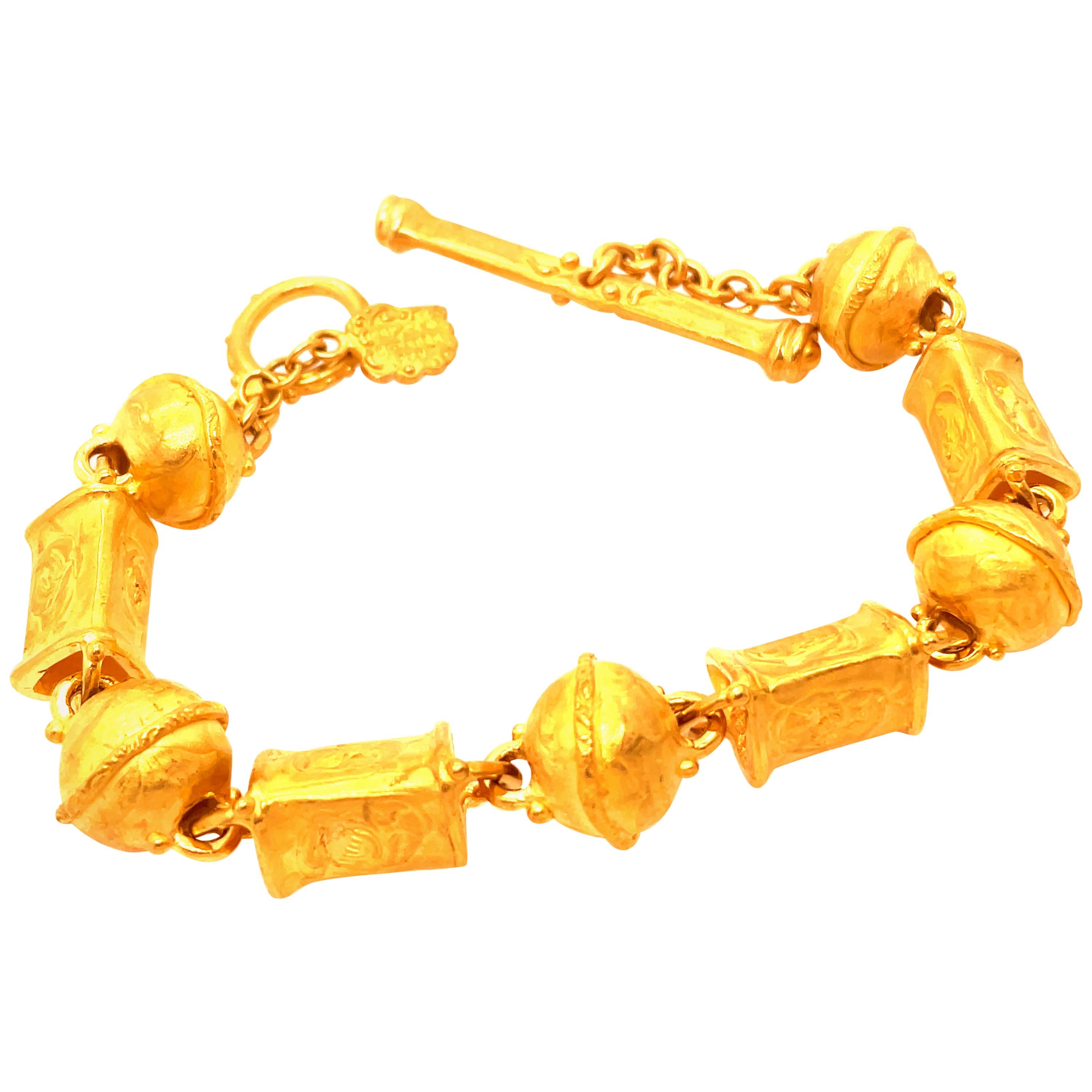 22 Karat Yellow Gold Bracelet by Denise Roberge