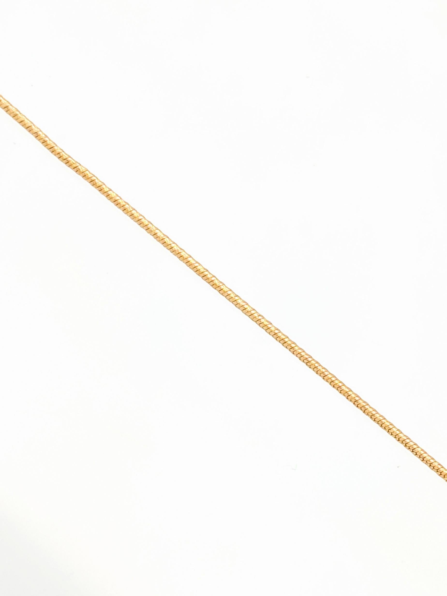 22 Karat Yellow Gold Diamond Bar Necklace .50 Carat SI1/H For Sale 1