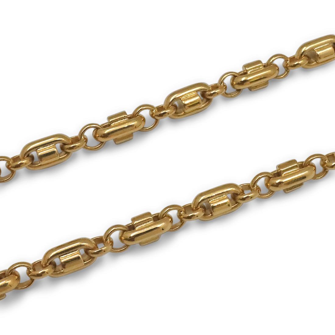 Women's or Men's 22 Karat Yellow Gold Fancy Link Necklace