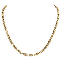 22 Karat Yellow Gold Fancy Link Necklace