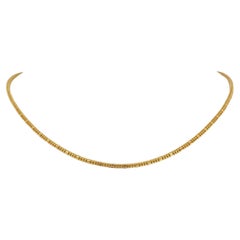 22 Karat Yellow Gold Ladies Beaded Fancy Link Necklace 