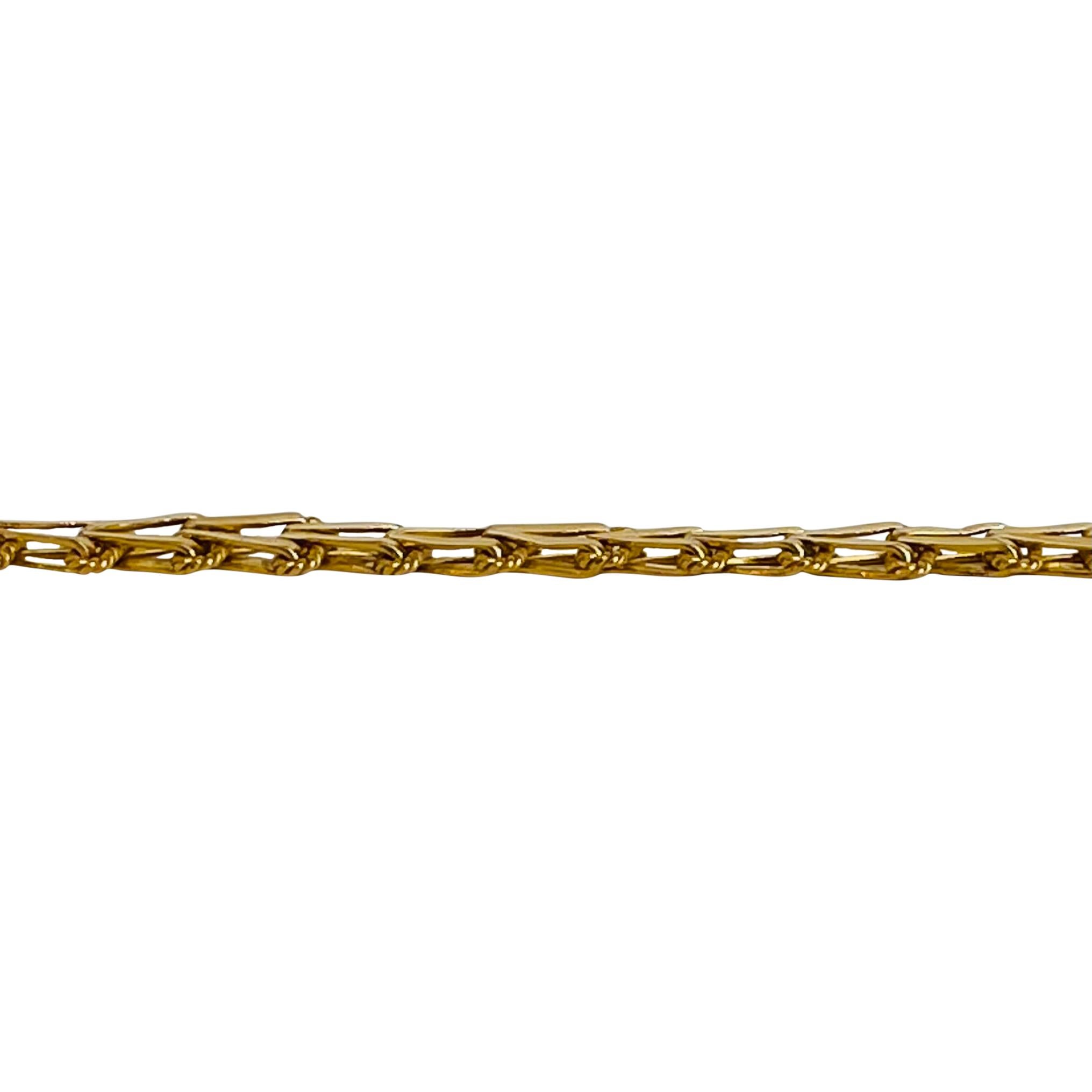 Women's 22 Karat Yellow Gold Ladies Diamond Cut Fancy V Link Bracelet