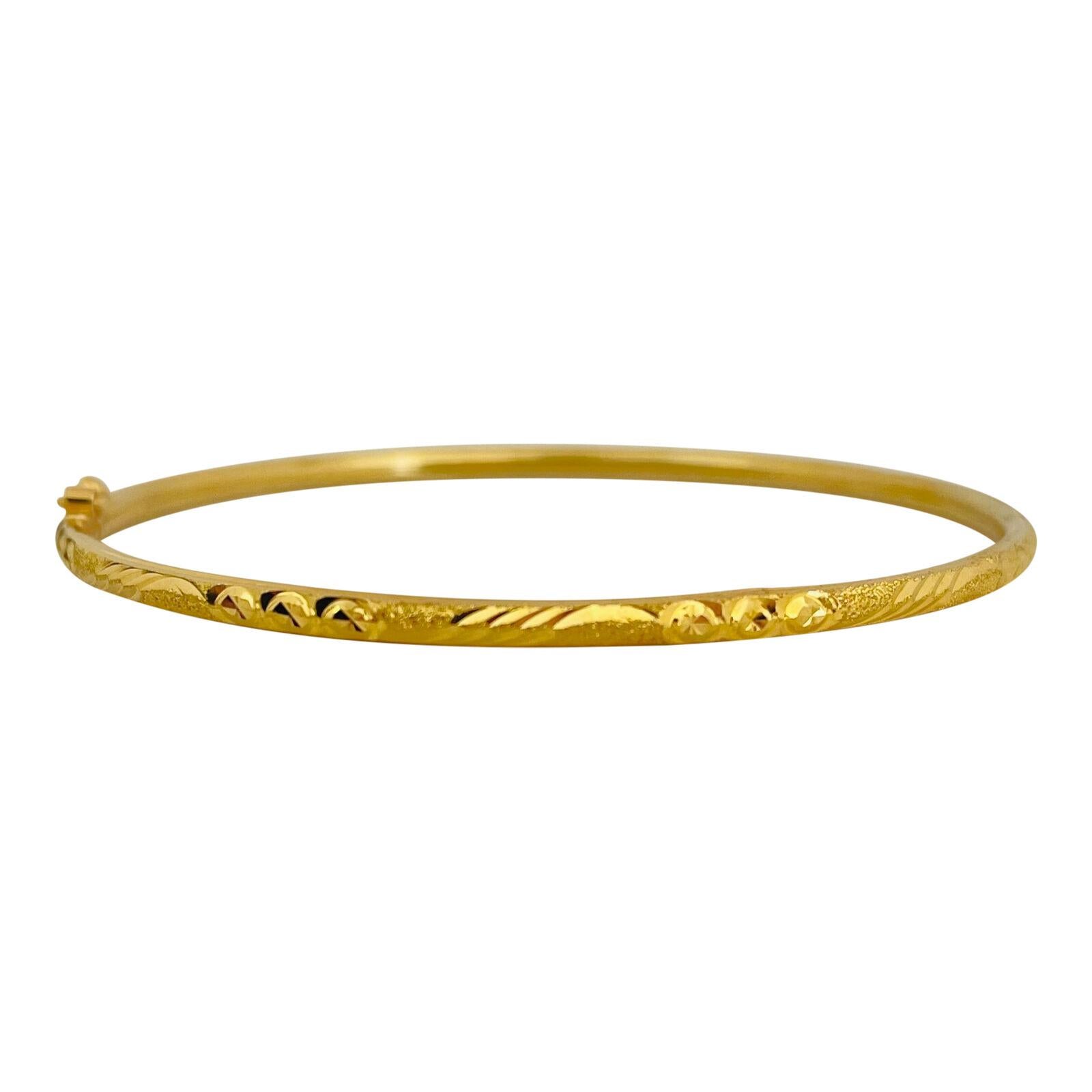 22 Karat Gelbgold Damen-Armreif mit Flex-Diamantschliff im Zustand „Gut“ in Guilford, CT