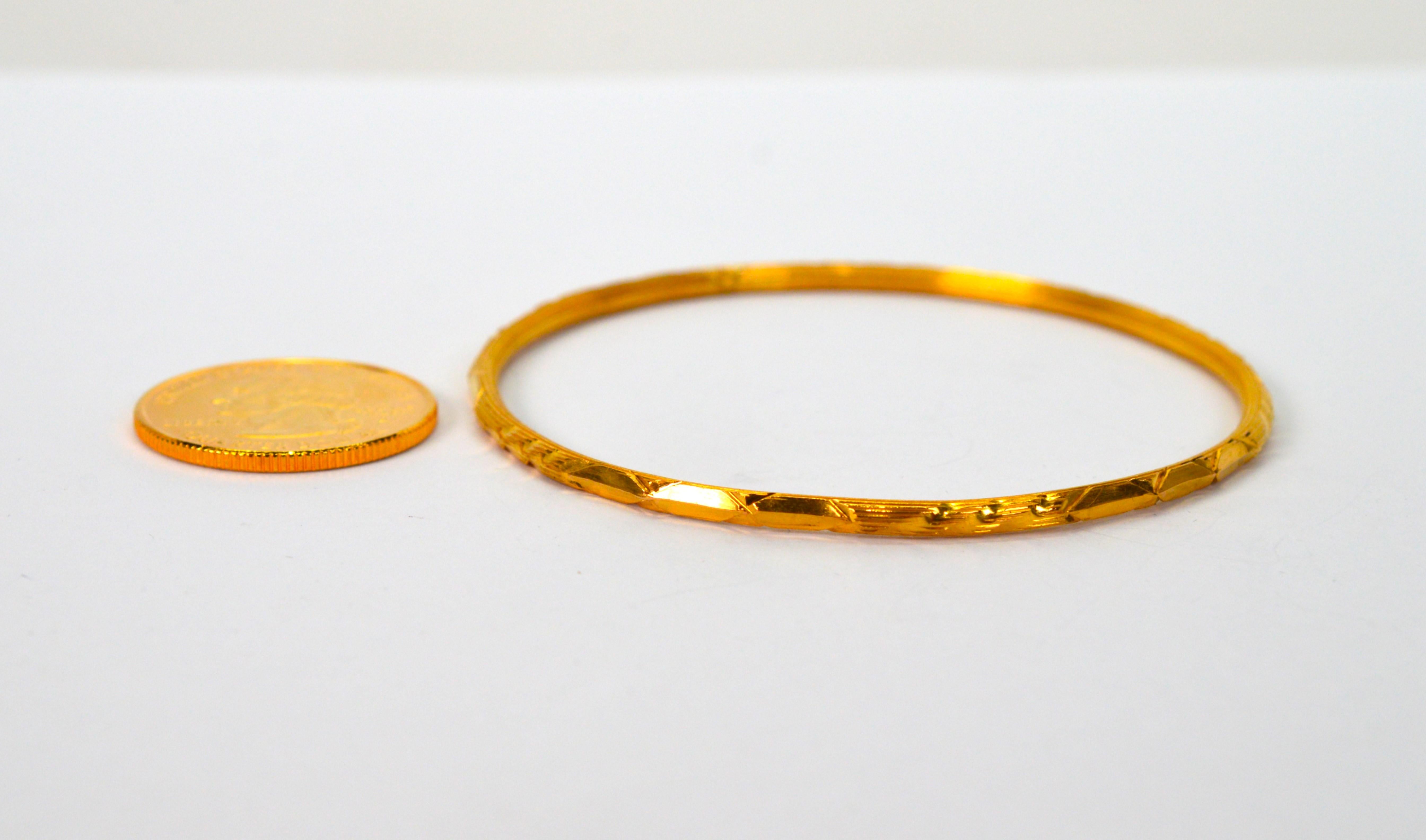 De las mujeres Pulsera brazalete clásica de oro amarillo de 22 quilates en venta