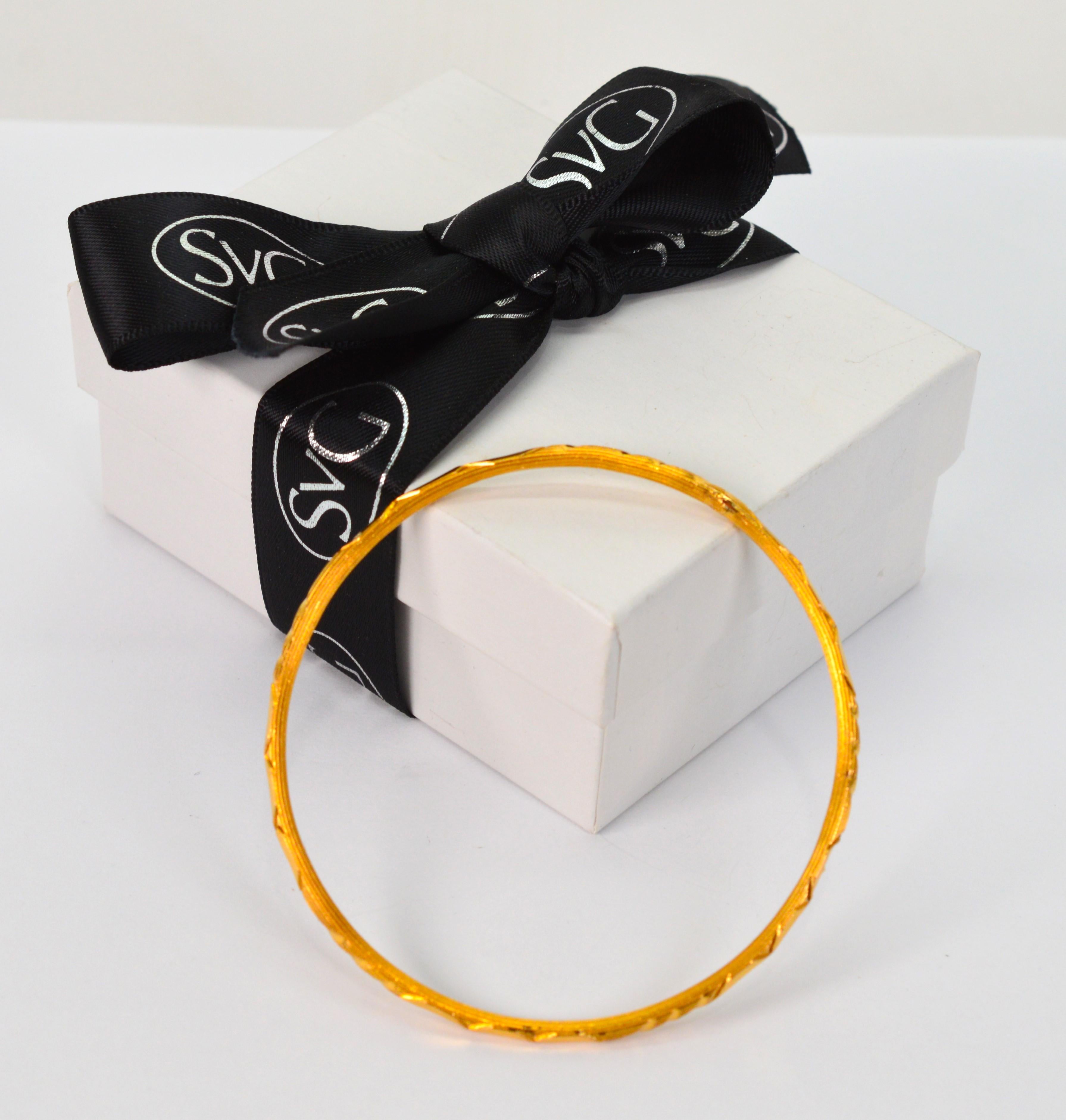 Pulsera brazalete clásica de oro amarillo de 22 quilates en venta 3