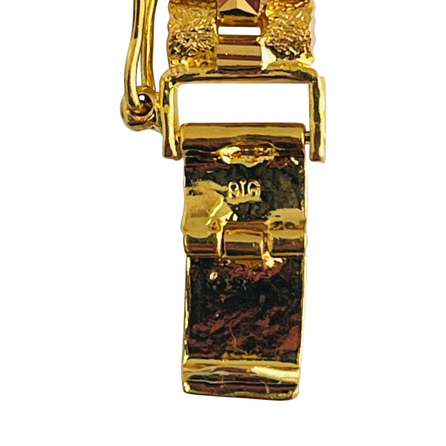 22 Karat Gelbgold Massives Presidential-Gliederarmband mit Diamantschliff 2
