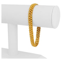 22 Karat Gelbgold Massives Presidential-Gliederarmband mit Diamantschliff