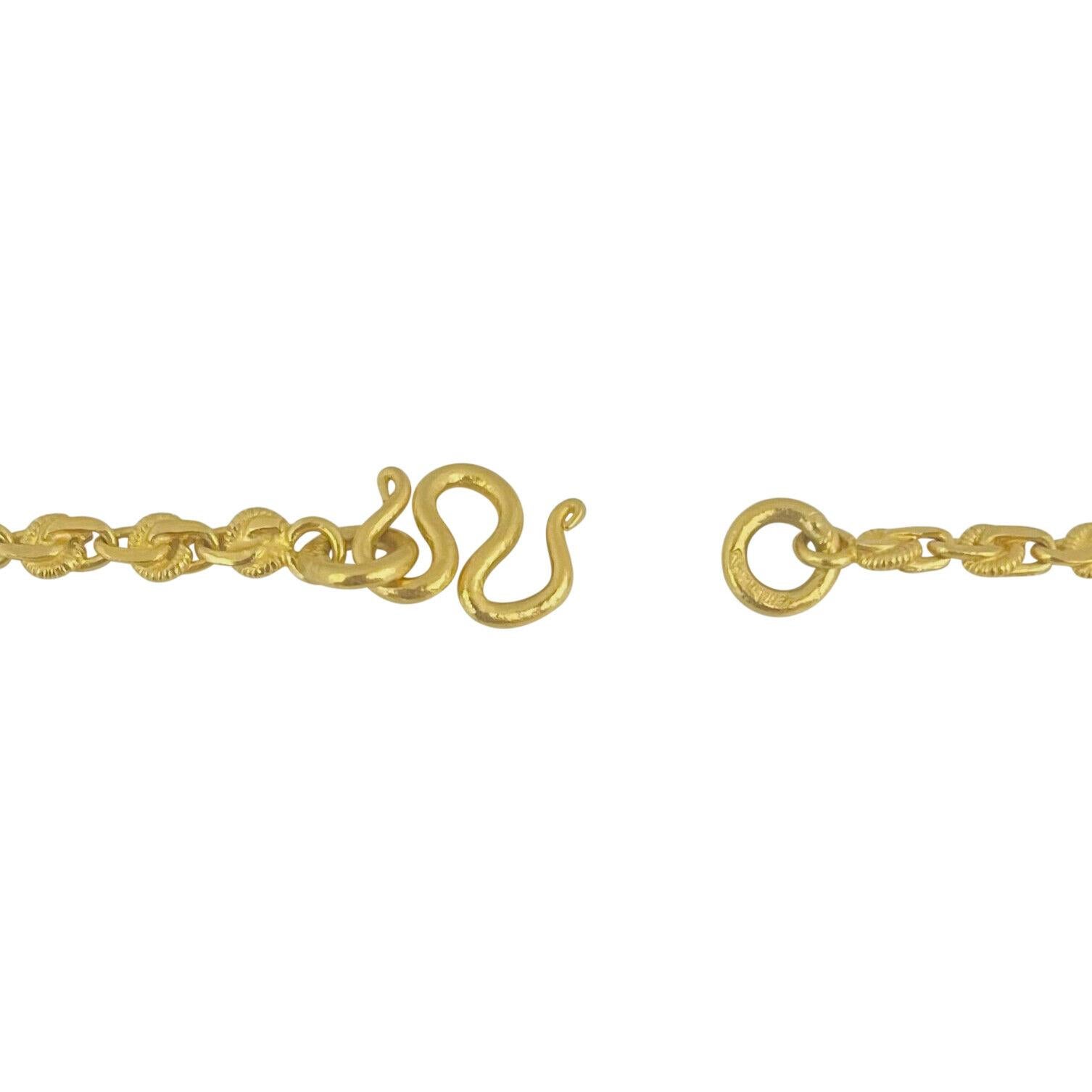 22 Karat Yellow Gold Solid Heavy Fancy Spiral Curb Link Chain Necklace In Good Condition In Guilford, CT