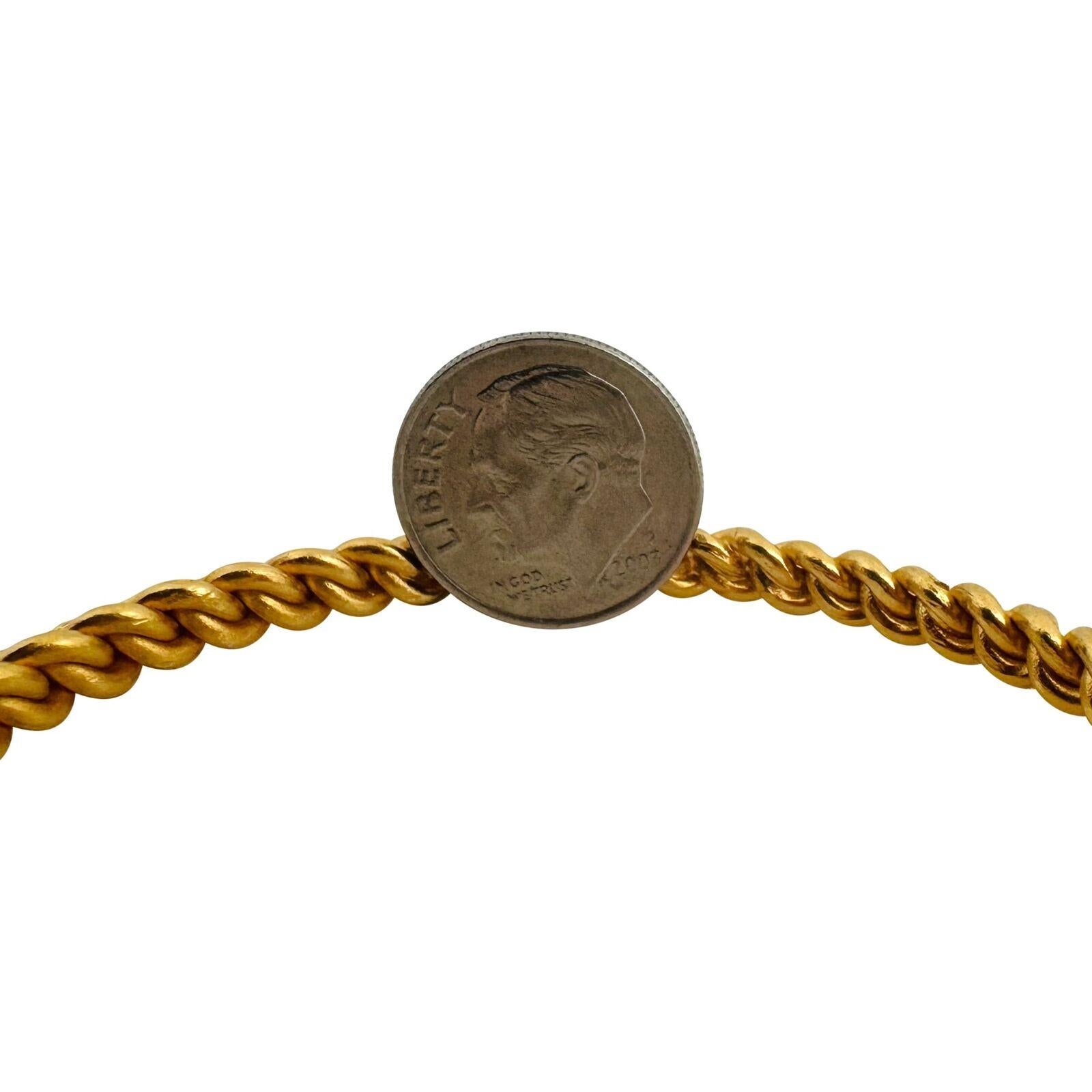 22 Karat Yellow Gold Solid Heavy Flex Twisted Bangle Bracelet 1