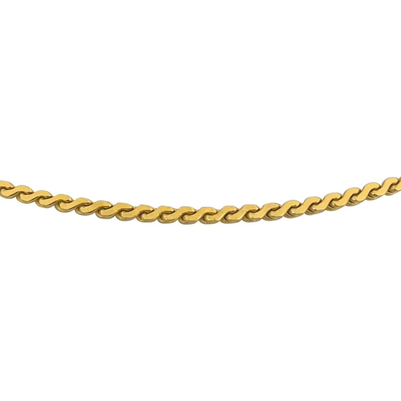 Gliederkette aus 22 Karat Gelbgold mit massivem, dicken Serpentinen im Zustand „Gut“ in Guilford, CT