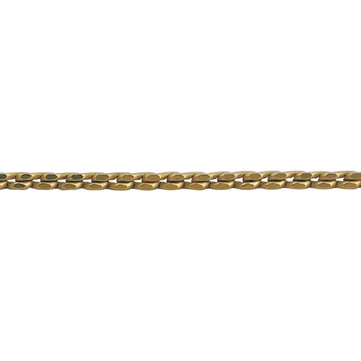 Gliederkette aus 22 Karat Gelbgold mit massivem, dicken Serpentinen für Damen oder Herren