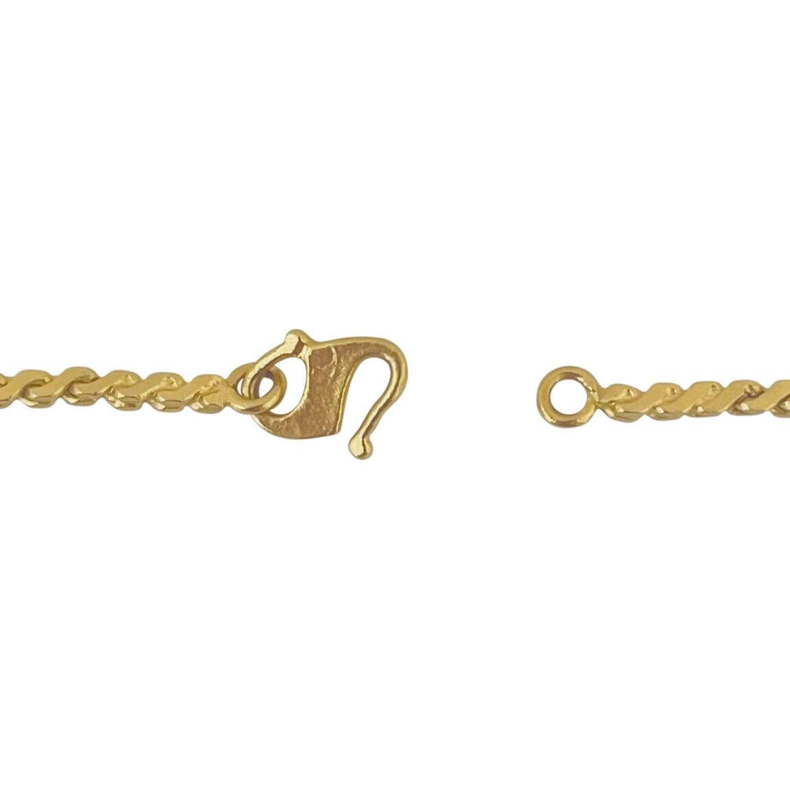 Gliederkette aus 22 Karat Gelbgold mit massivem, dicken Serpentinen 2