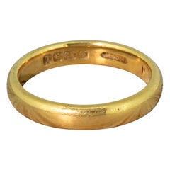 Vintage 22 Karat Yellow Gold Wedding Band