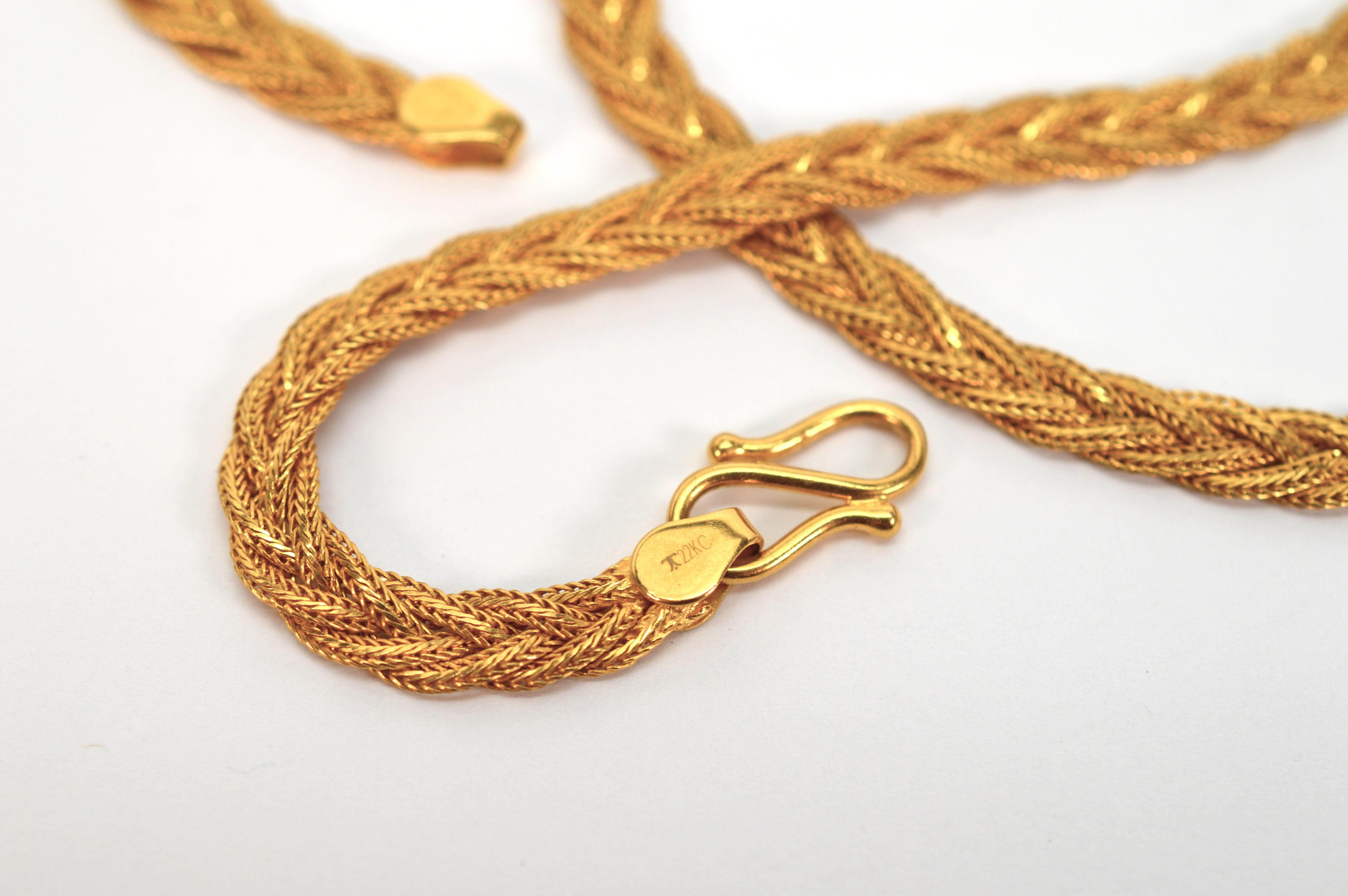 22 karat gold rope chain
