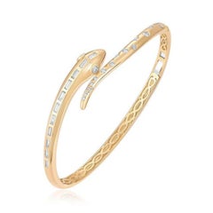22 Luxe Diamond 14K (or 18k upon request) Yellow Gold Bangle Bracelet