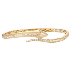 22 Luxe Diamond 14K (or 18k upon request) Yellow Gold Bangle Bracelet