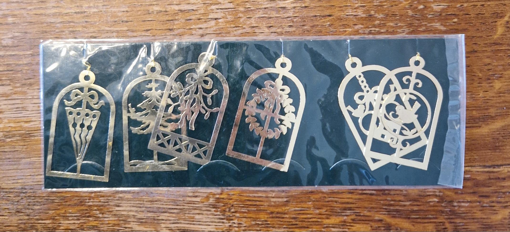 22 ornamenti per l'albero di Natale dorati di Royal Copenhagen in confezione originale in vendita 3