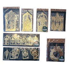 22 Royal Copenhagen Goldene Weihnachtsbaum-Ornamente in Originalverpackung