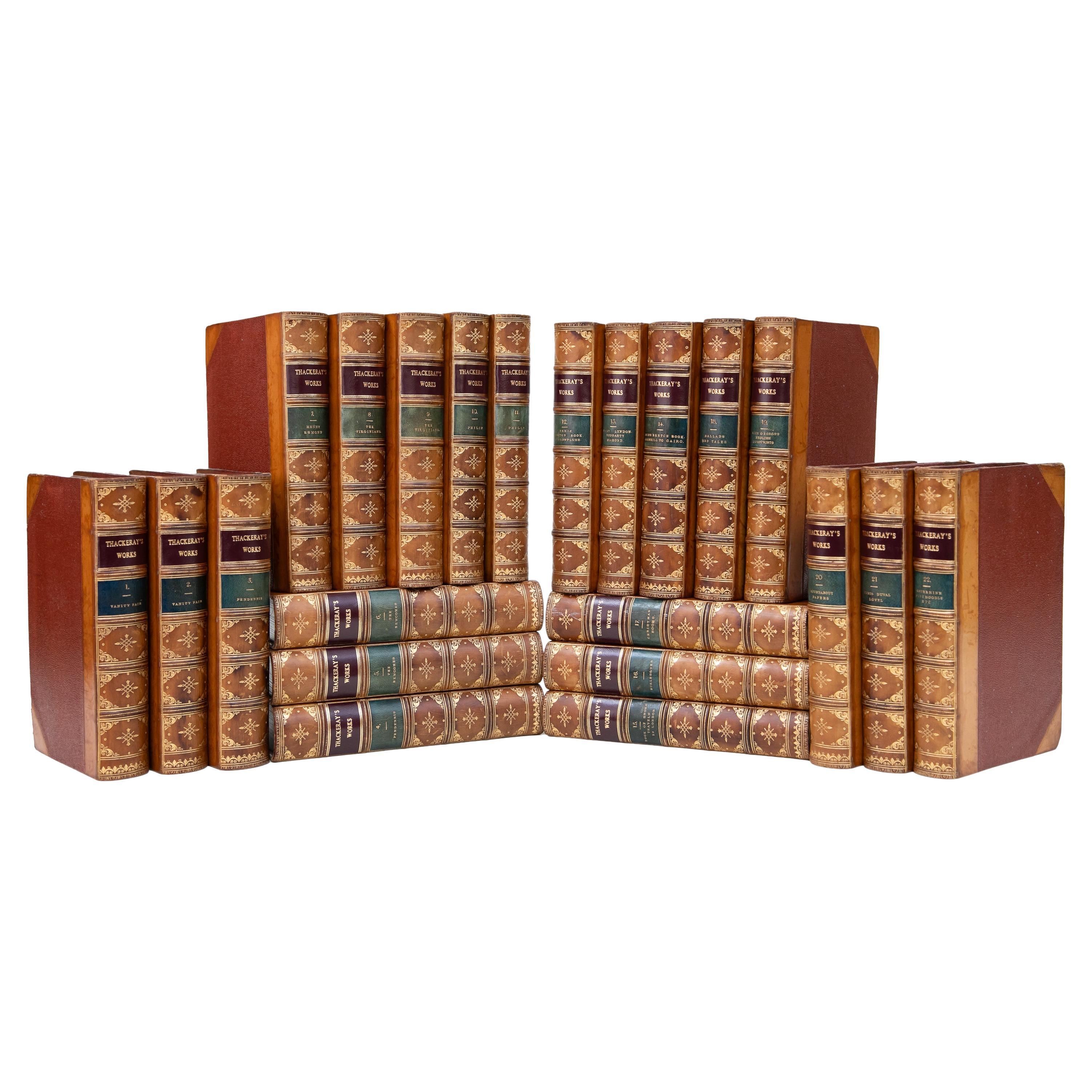 22 Volumes. William Makepeace Thackeray, The Works.