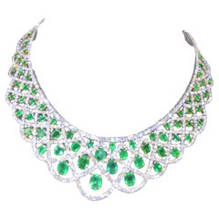 220 000 $ Collier de diamants en or 18KT Fancy Important 60CT Glittering Emerald