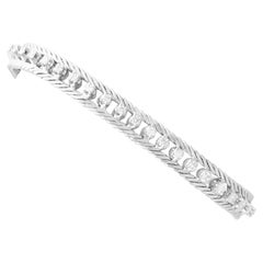 Bracelet vintage en or blanc et diamants de 2,20 carats