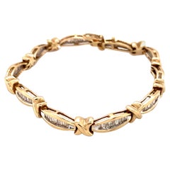 2,20 Karat Diamantarmband aus 14 Karat Gelbgold