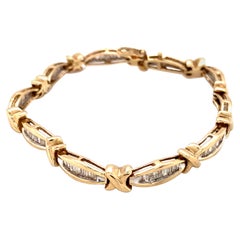 2.20 Carat Diamond Bracelet in 14 Karat Yellow Gold