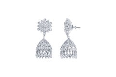 2.20 Carat Diamond Chandelier Earrings in 18 Karat White Gold