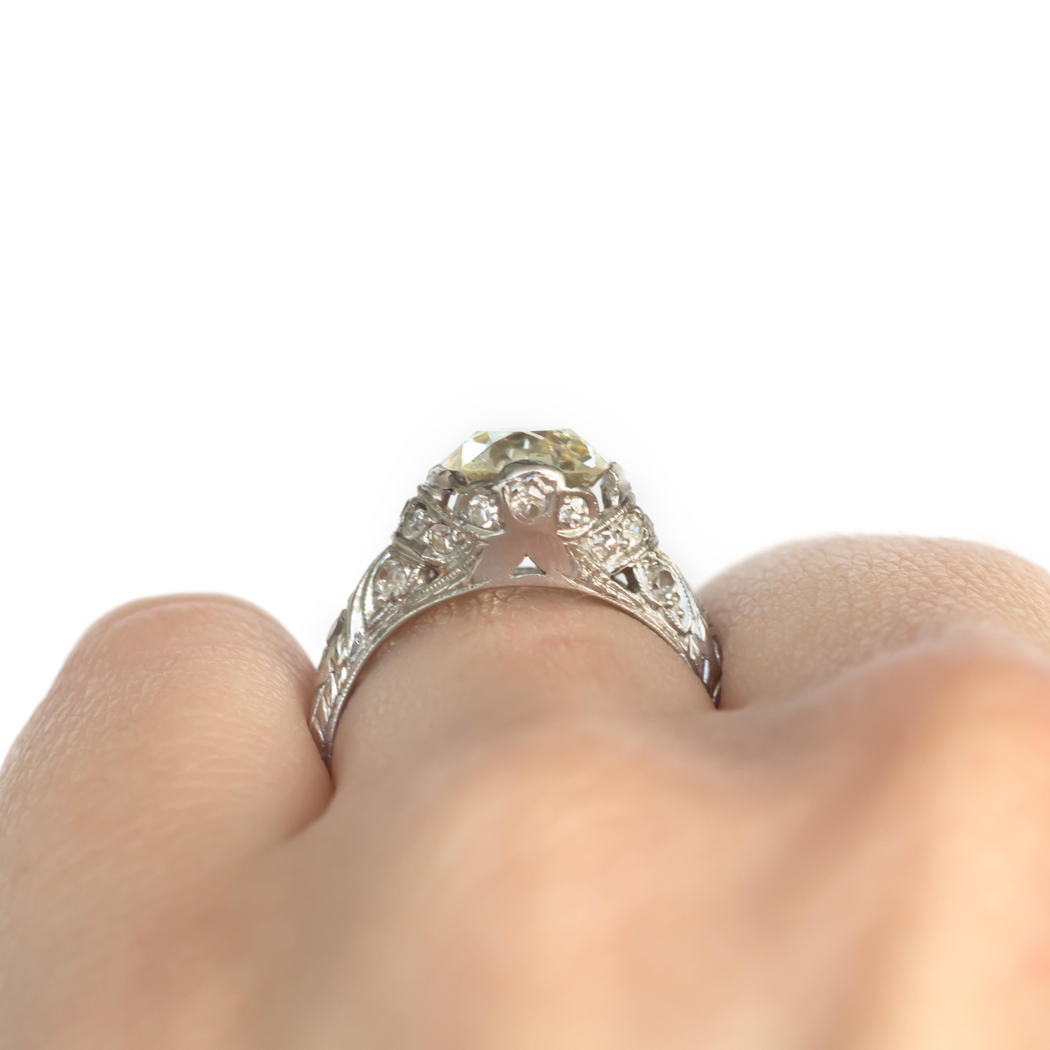 2.20 Carat Diamond Platinum Engagement Ring 2