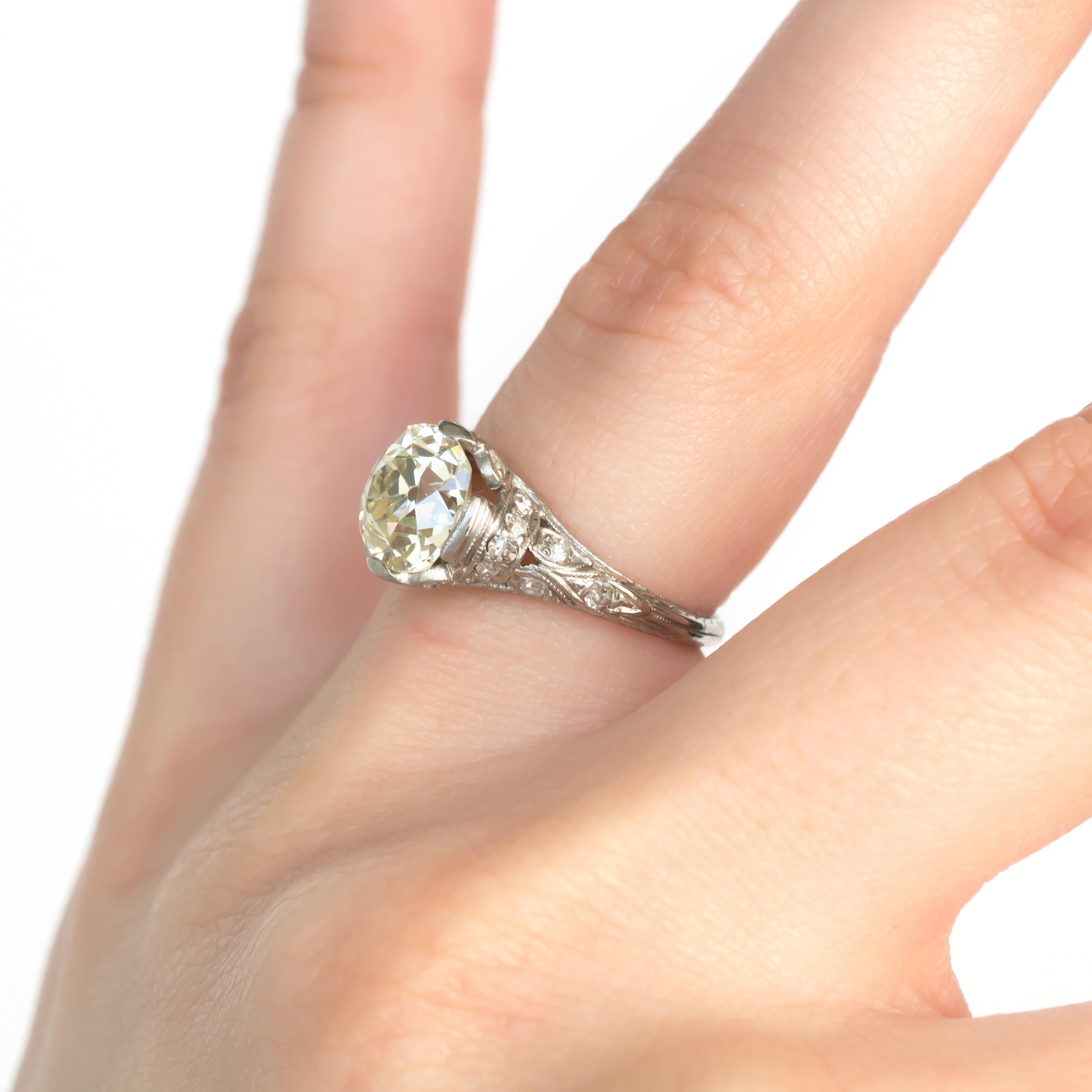 2.20 Carat Diamond Platinum Engagement Ring 3