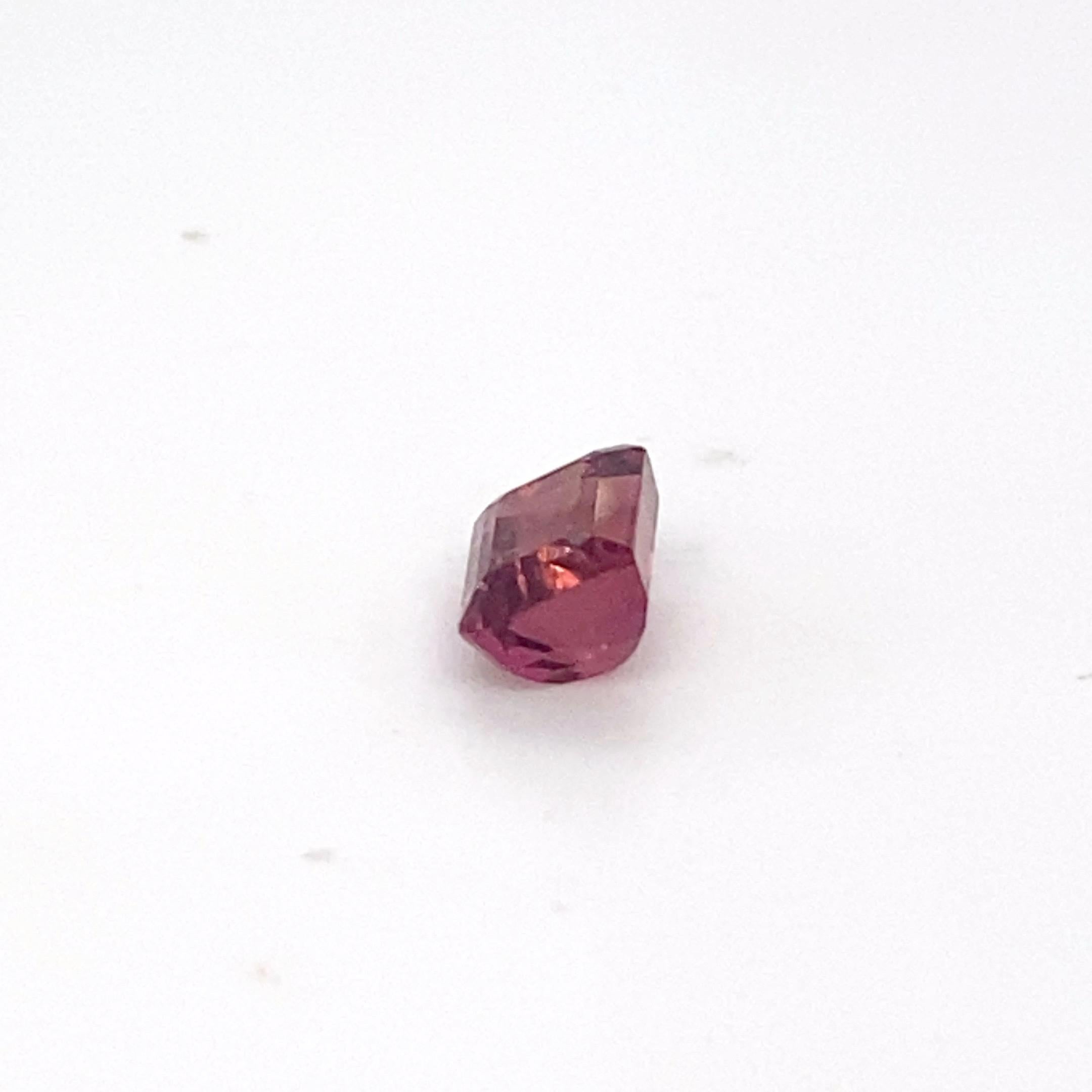Taglio smeraldo 2,20 carati di tormalina rosa taglio smeraldo sciolta in vendita
