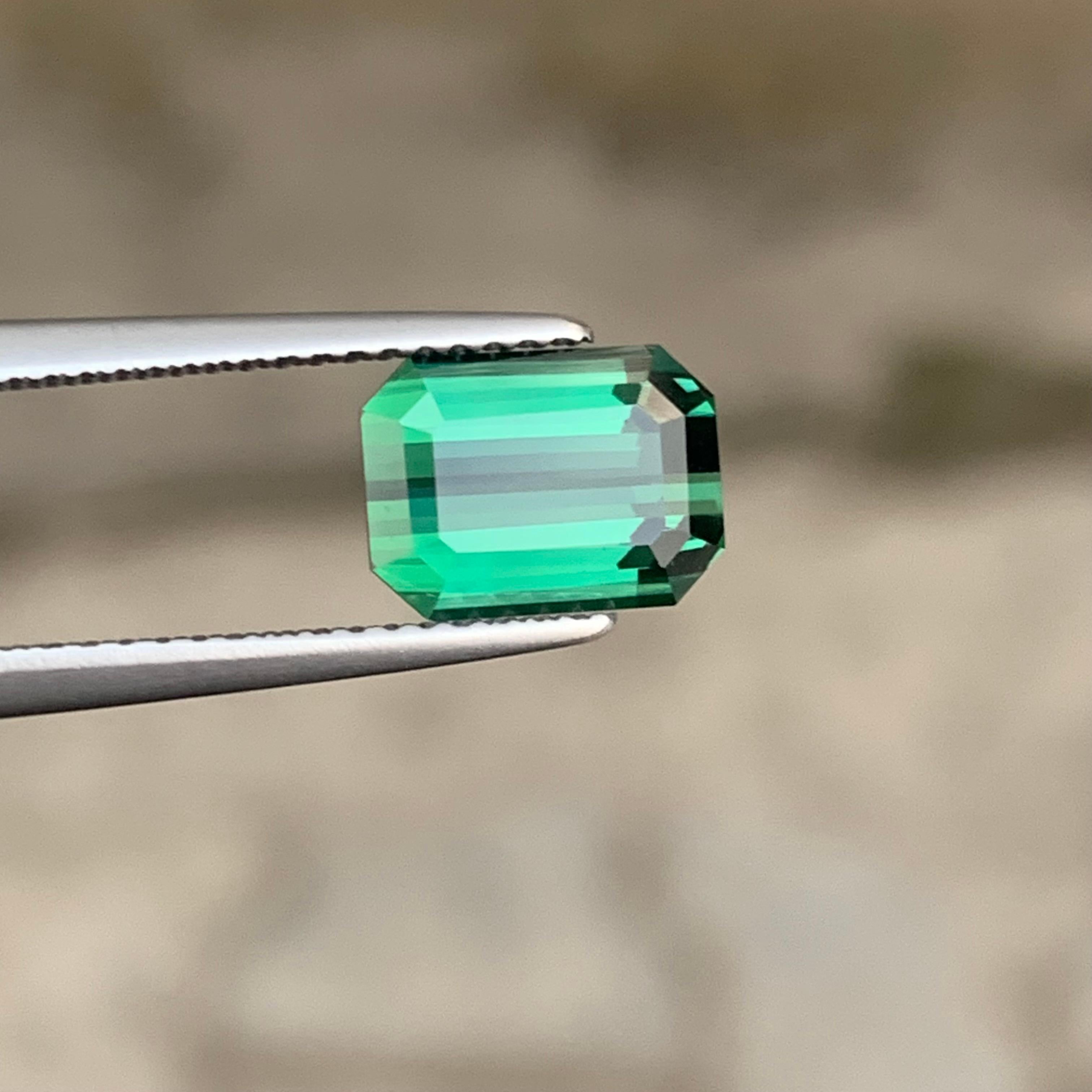 2.20 Carat Loose Lagoon Tourmaline Emerald Shape Gemstone Available for Sell For Sale 3