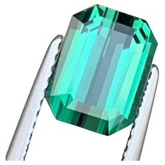 Used 2.20 Carat Loose Lagoon Tourmaline Emerald Shape Gemstone Available for Sell