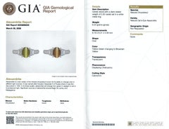 2.20 Carat Natural Cat's Eye Alexandrite Diamond Platinum Ring