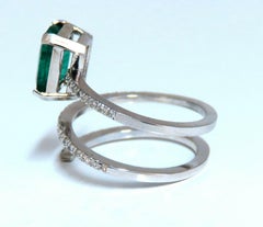 2.20 Carat Natural Emerald Ring Swirl Snake Mod Deco 14 Karat*