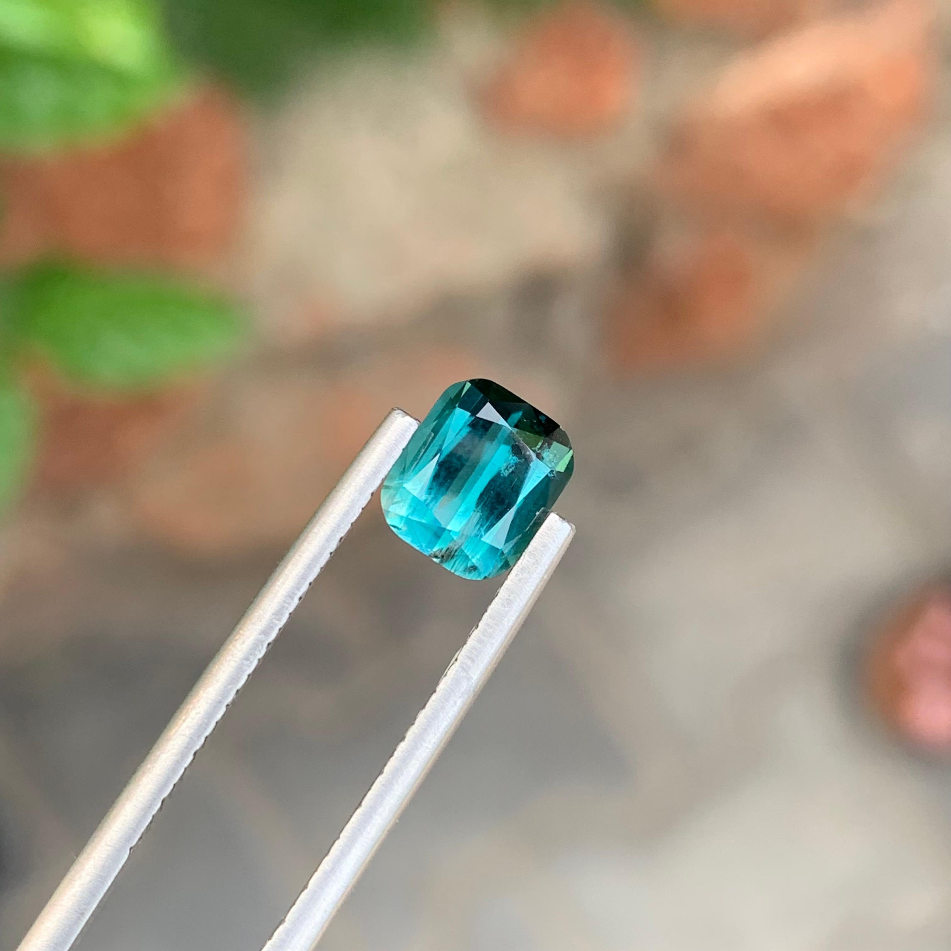 2.20 Carat Natural Loose Bi Colour Tourmaline Cushion Shape Gem From Afghanistan For Sale 4