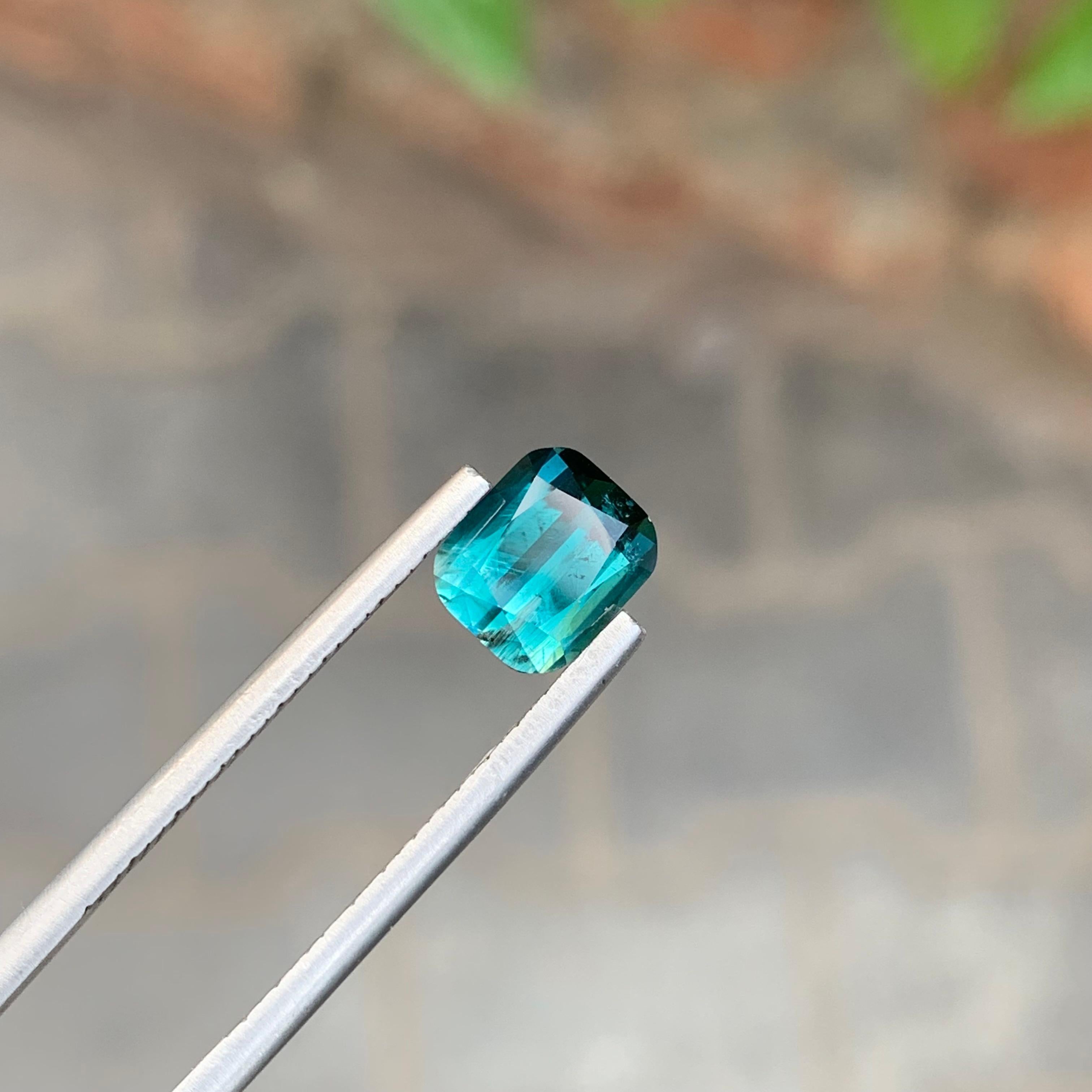2.20 Carat Natural Loose Bi Colour Tourmaline Cushion Shape Gem From Afghanistan For Sale 5