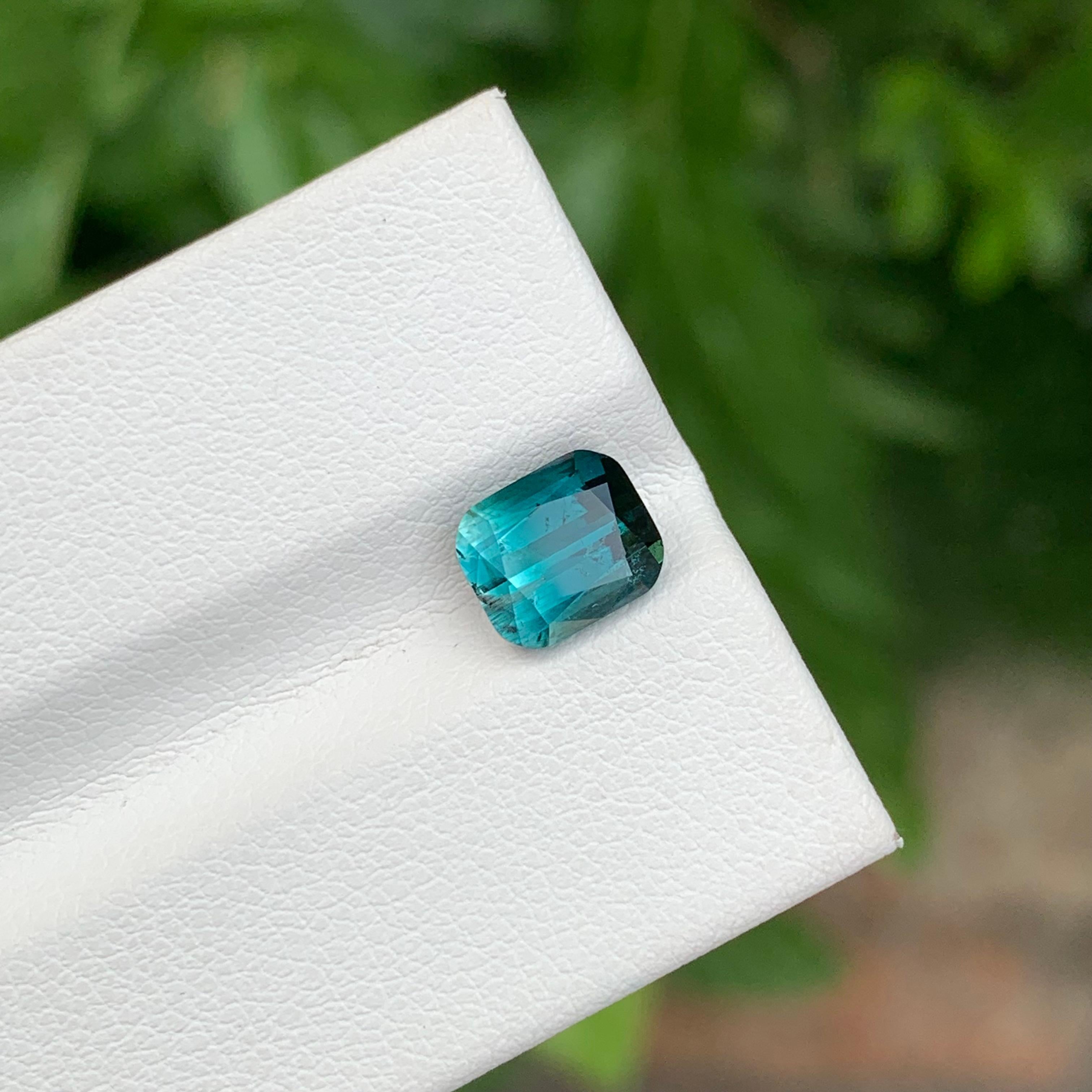 Arts and Crafts 2.20 Carat Natural Loose Bi Colour Tourmaline Cushion Shape Gem From Afghanistan For Sale
