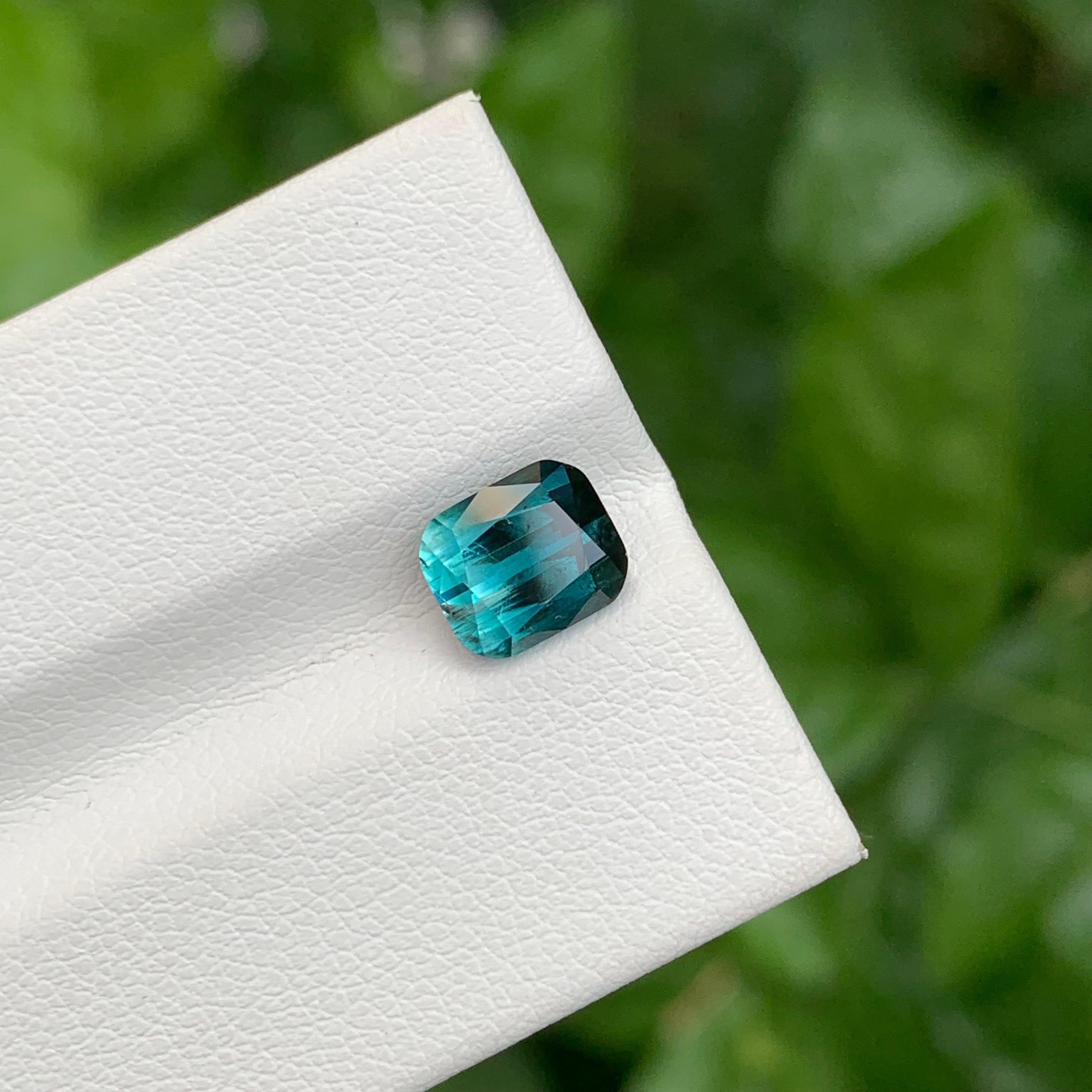 Women's or Men's 2.20 Carat Natural Loose Bi Colour Tourmaline Cushion Shape Gem From Afghanistan For Sale