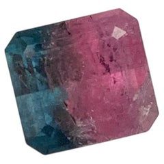 2.20 Carat Natural Loose Bi Colour Tourmaline Emerald Shape Gemstone