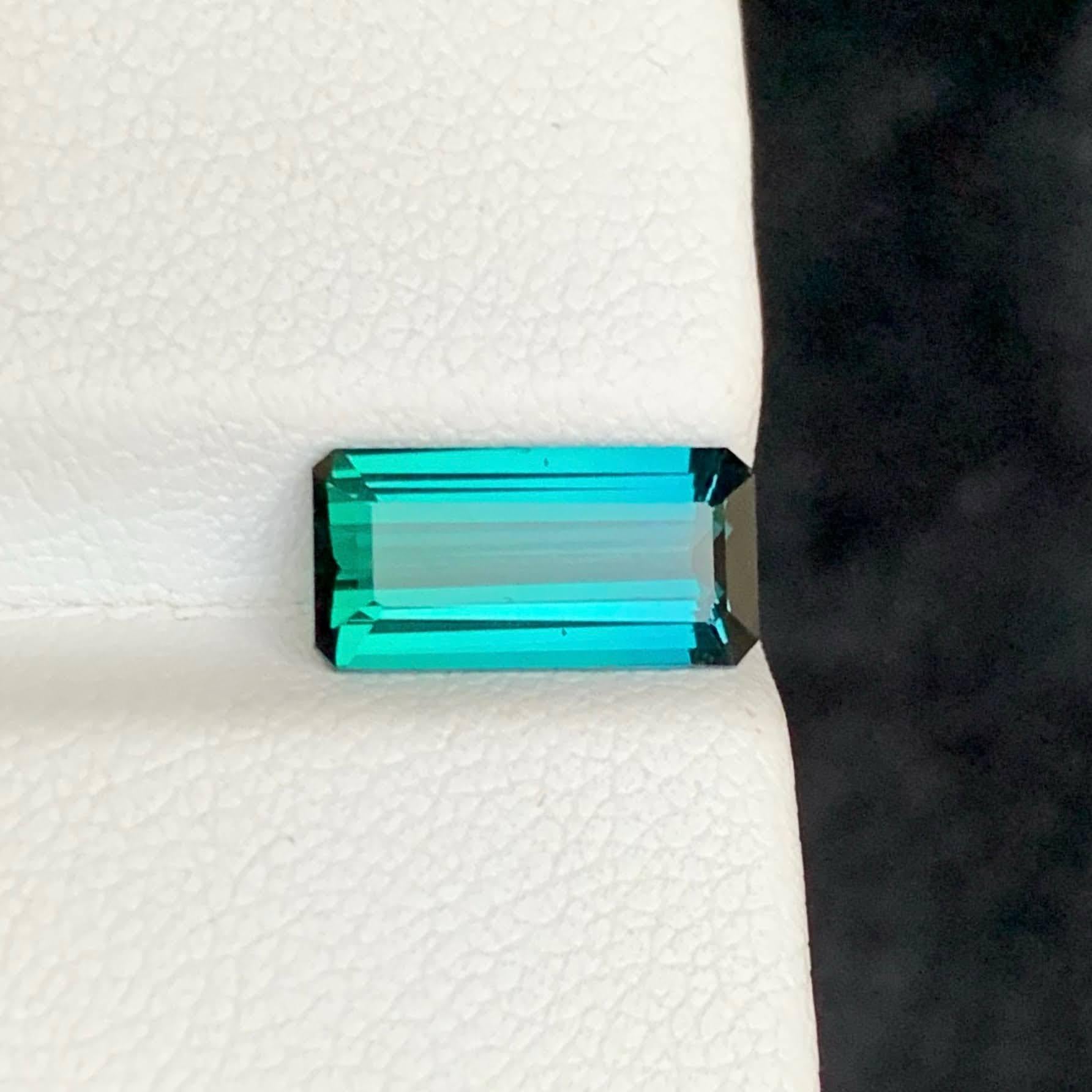 Poids 2,20 carats 
Dimensions 11,6x5,8x3,6mm
Traitement Aucun 
Origine afghane 
Clarté VVS 
Forme Coupe Émeraude 





Cette tourmaline bleue verdâtre en vrac de 2,20 carats est une pierre précieuse envoûtante qui présente un mélange étonnant de