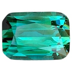 2.20 Carati di tormalina verde bluastra naturale sfusa, taglio smeraldo, gemma afgana