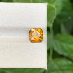 2.20 Carat Natural Loose Fire Effect Sphene Asscher Cut Madagascar's Gemstone