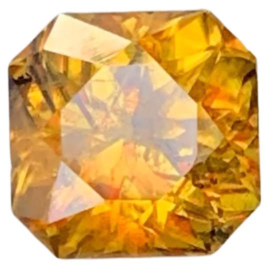 2.20 Carat Natural Loose Fire Effect Sphene Asscher Cut Madagascar's Gemstone For Sale