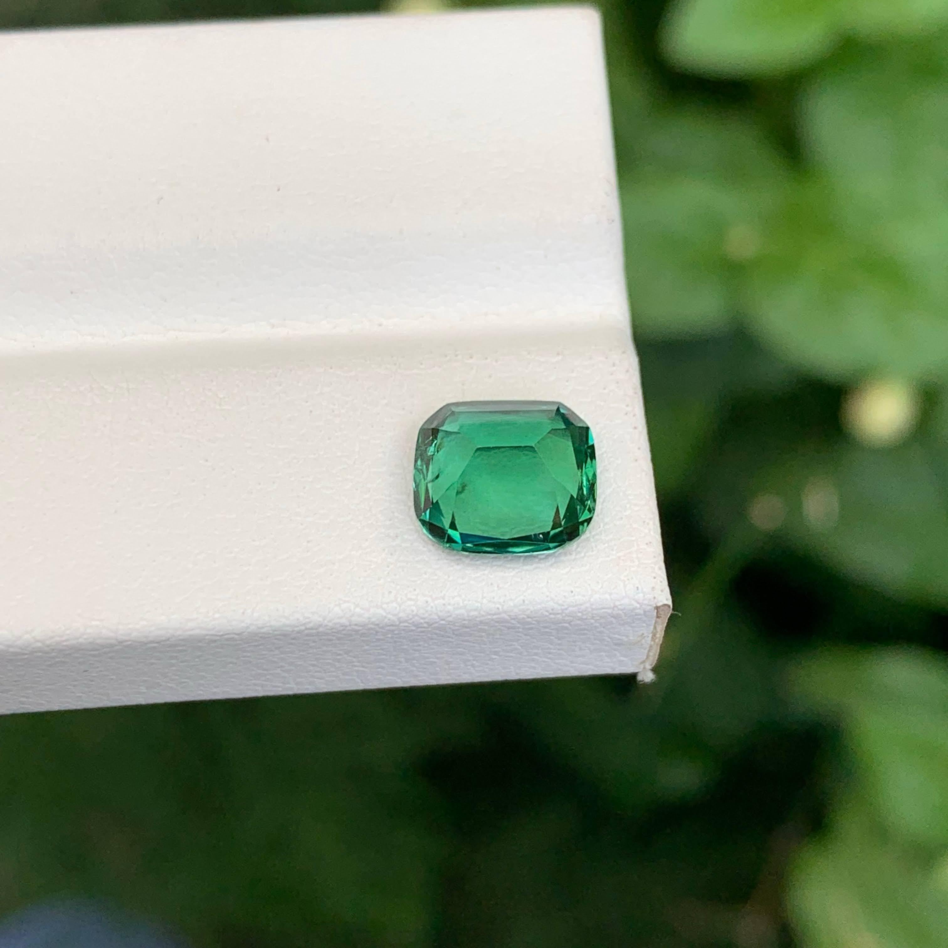 Modern 2.20 Carat Natural Loose Lagoon Tourmaline Stone Cushion Cut Afghan Gemstone For Sale