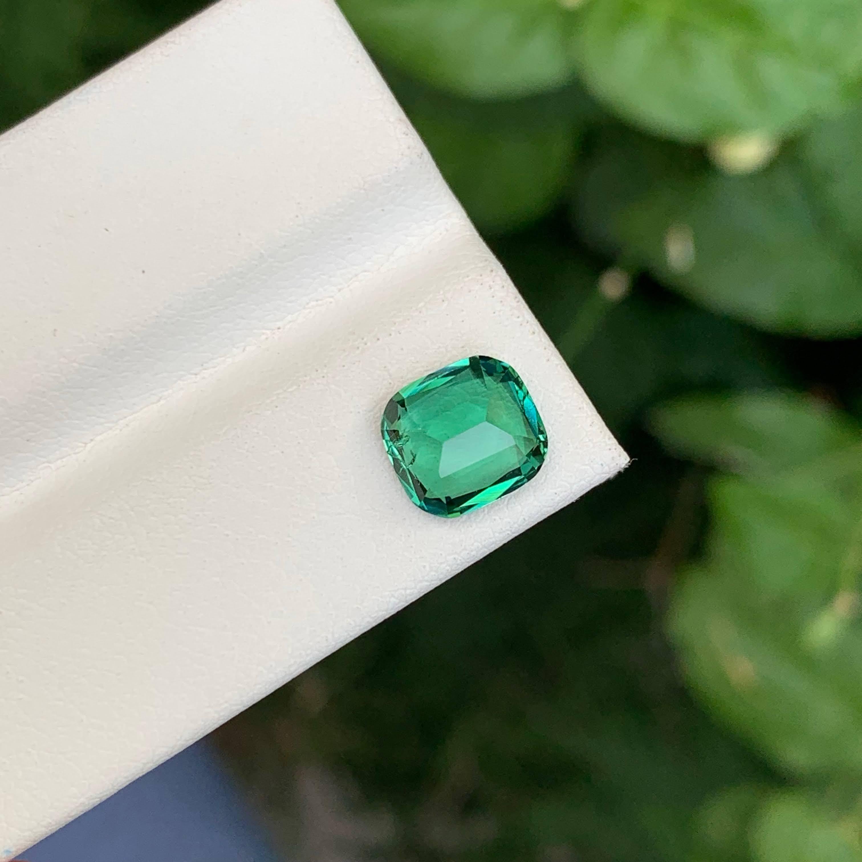 2.20 Carat Natural Loose Lagoon Tourmaline Stone Cushion Cut Afghan Gemstone In New Condition For Sale In Bangkok, TH